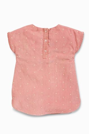 Pink Spot Cord Dress (0mths-2yrs)